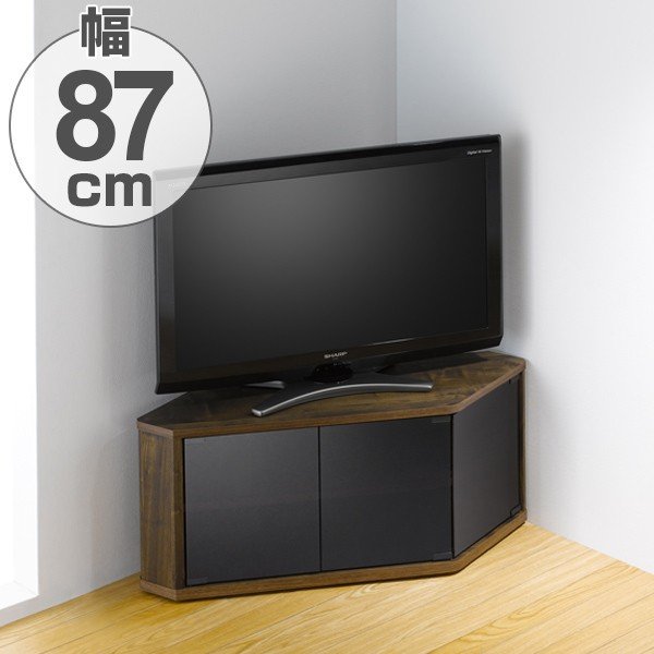 朝日木材加工 テレビ台 ローボード 木目調 スモークガラス ラシーヌ