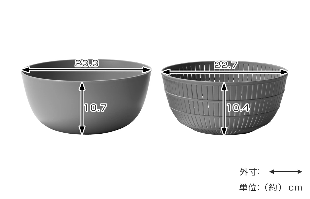 Like-it（ライクイット） 米研ぎボウル ザル 電子レンジ対応 食洗機