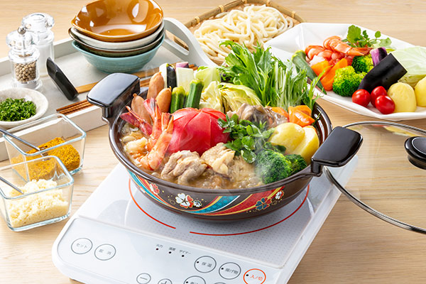 高木金属工業 季節鍋 ホーロー味わい鍋 平安 花楽 27cm IH対応 （ ガス