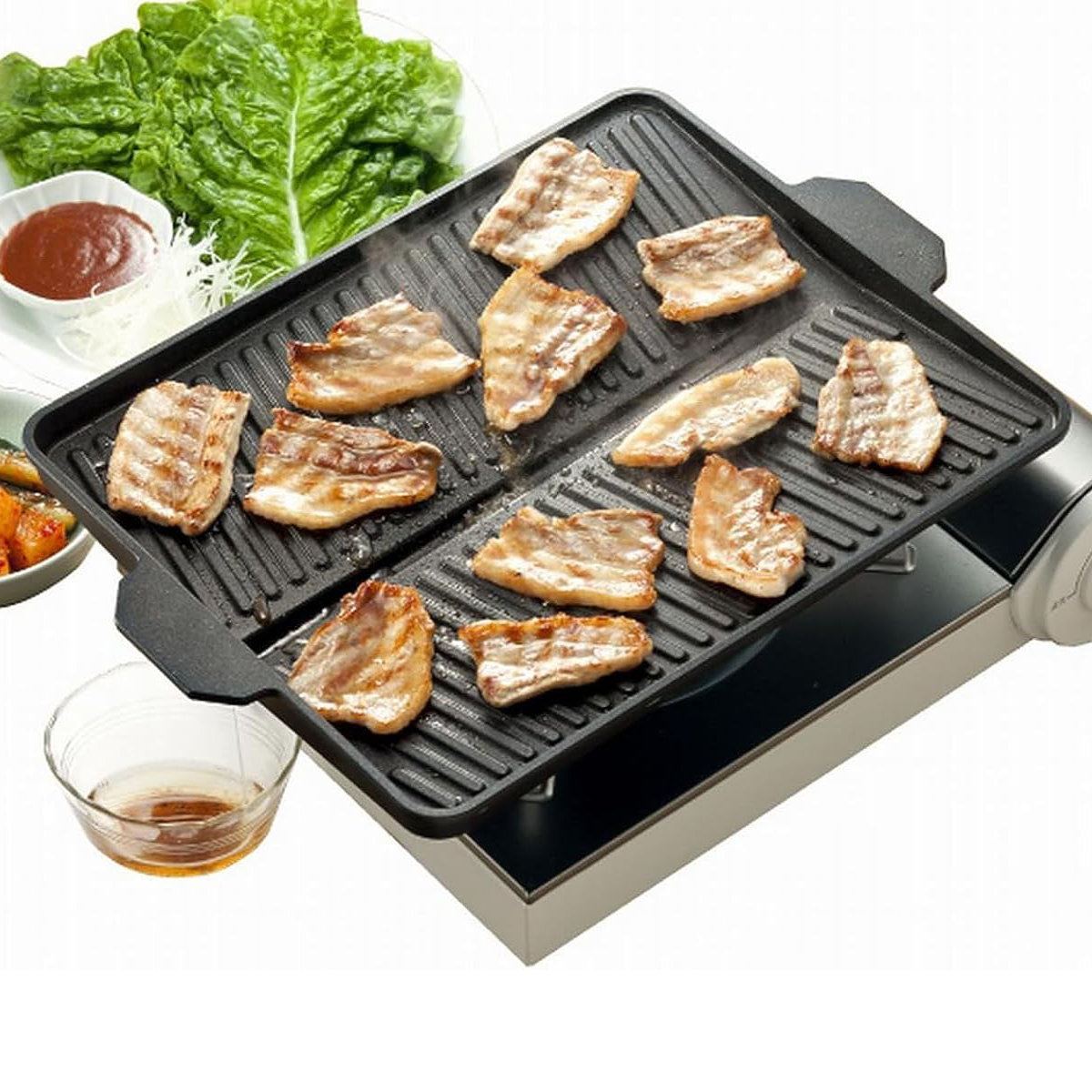ヘルシー焼肉プレート 角型 ガス火専用 （ カセットコンロ対応 グリル