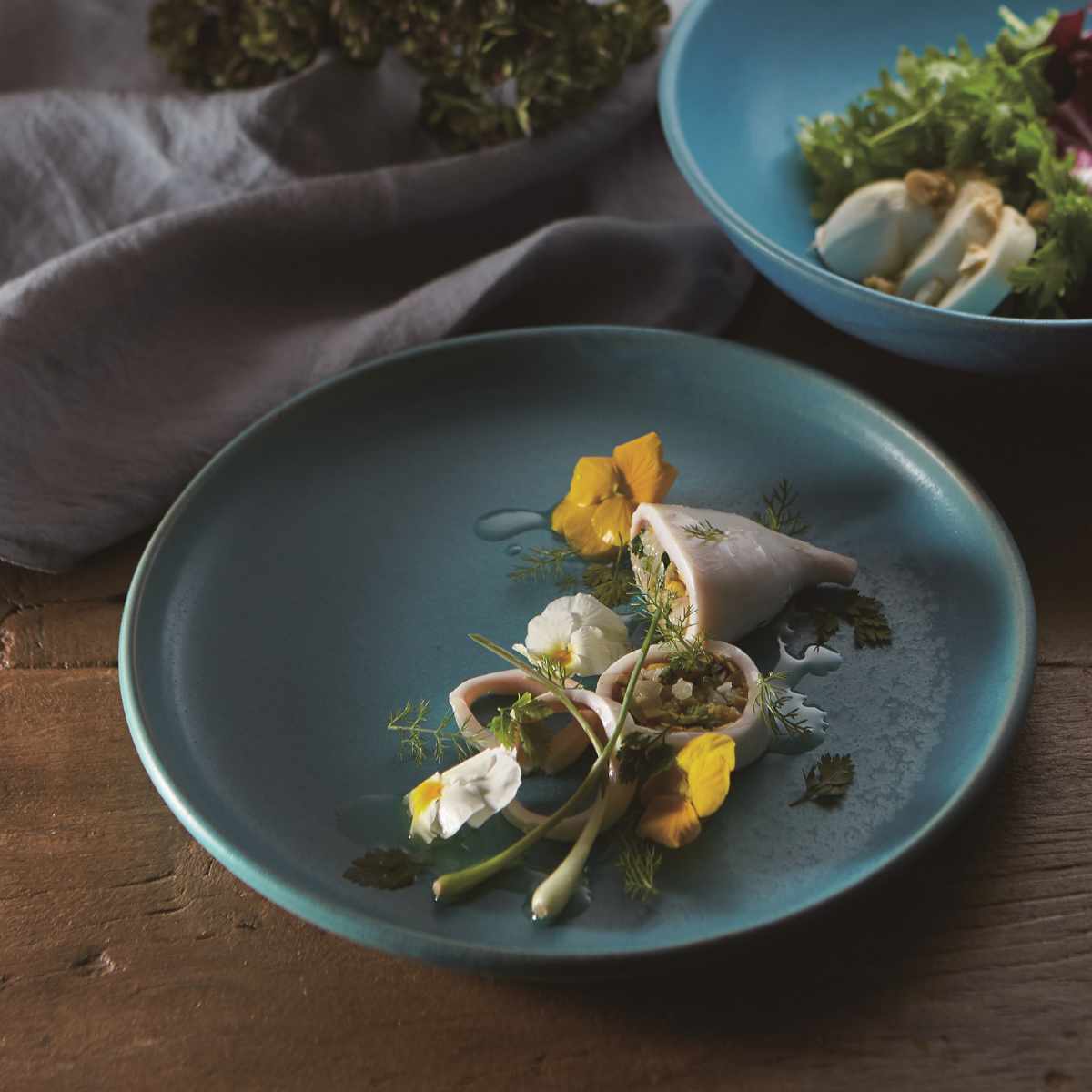 プレート 24cm Blueシリーズ 陶器 食器 笠間焼 日本製 （ お皿 皿 ワン