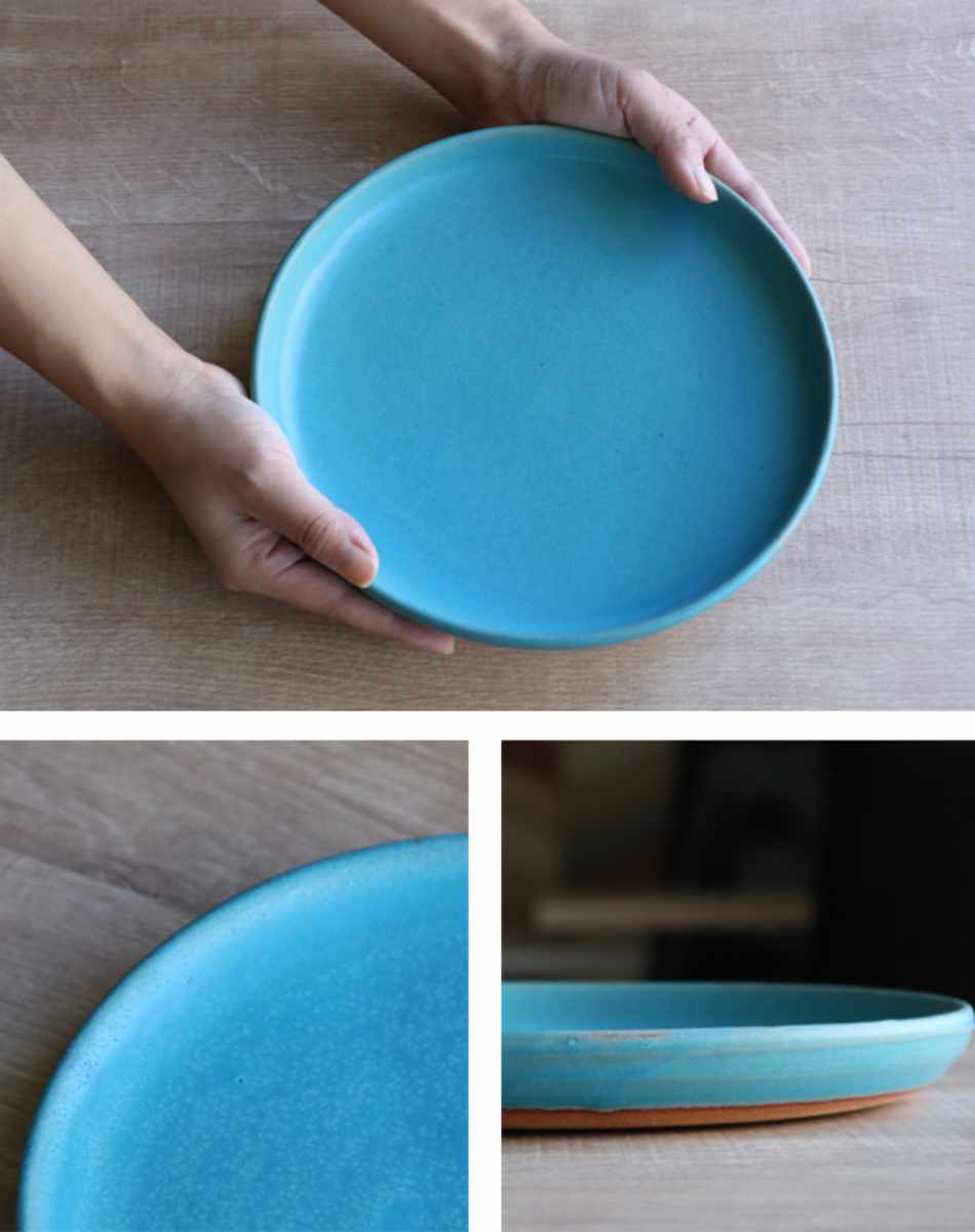 プレート 24cm Blueシリーズ 陶器 食器 笠間焼 日本製 （ お皿 皿 ワン