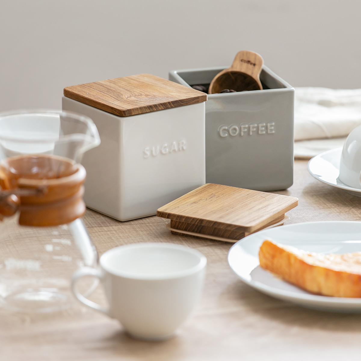 LOLO（ロロ） 保存容器 500ml ソルト シュガー コーヒー ティー 白磁製