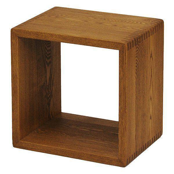 久和屋 オープンラック 2個セット 無垢材 キューブボックス 40cm角