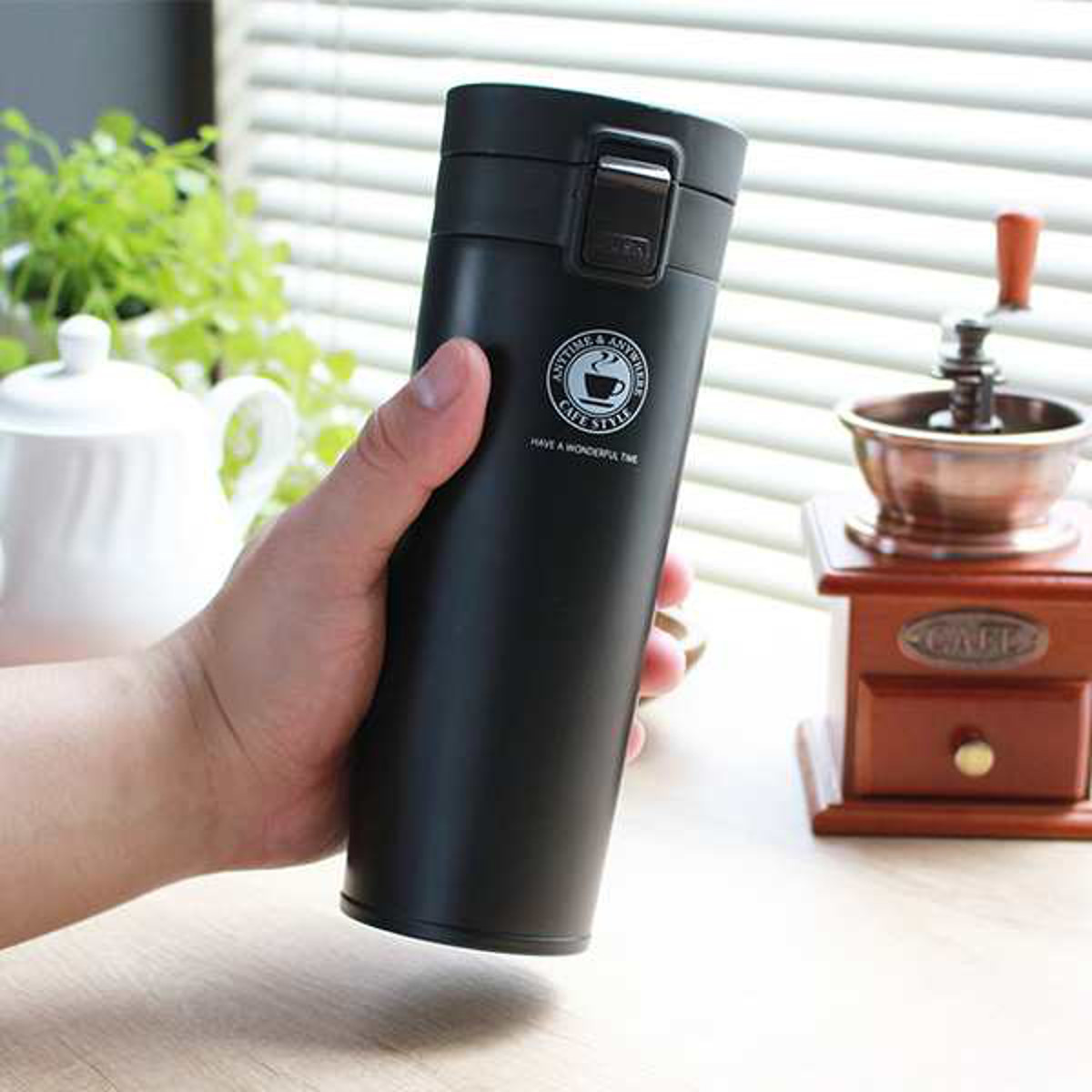 アスベル（ASVEL） 水筒 480ml ステンレス ワンタッチ 真空断熱携帯