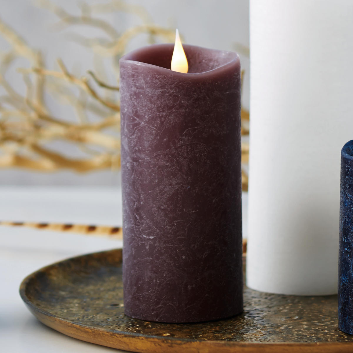 カメヤマキャンドル LEDキャンドル エンキンドルラスティクピラー M