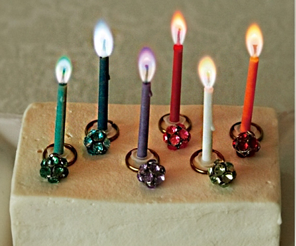 キャンドル ろうそく 誕生日 RAINBOW MOMENTS 6本入り （ ローソク