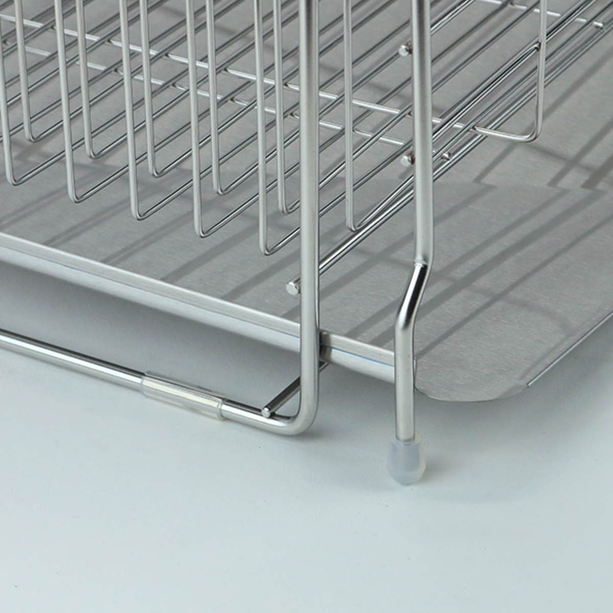 ヨシカワ 水切りラック シンクサイド 幅の広がる2段水切り 幅15cm×奥行