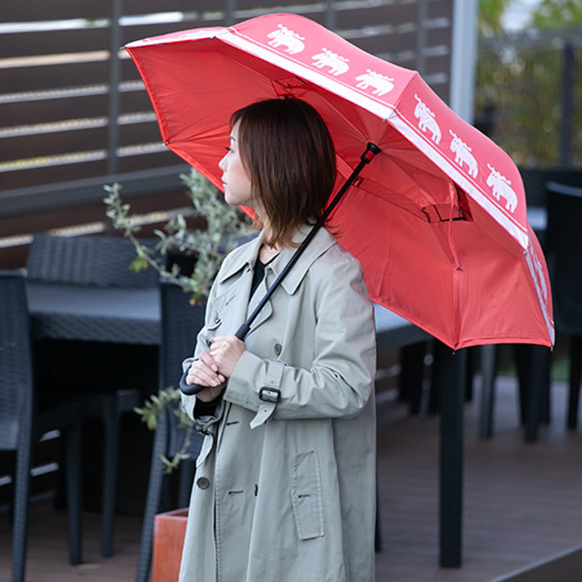 アンファンス 傘 晴雨兼用 逆さに開く2重傘 circus×moz サーカス 長傘