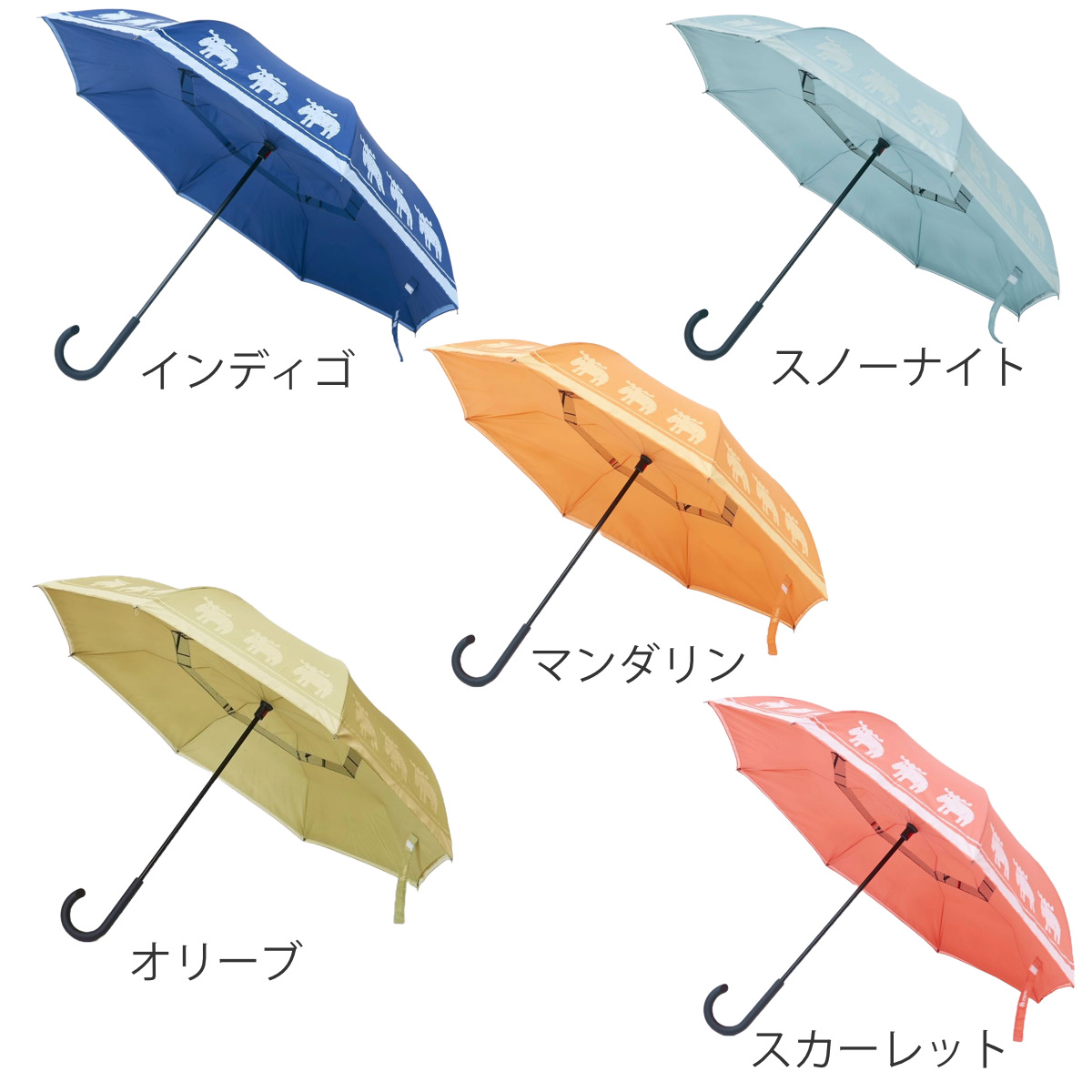 傘 晴雨兼用 逆さに開く2重傘 circus×...の詳細画像2