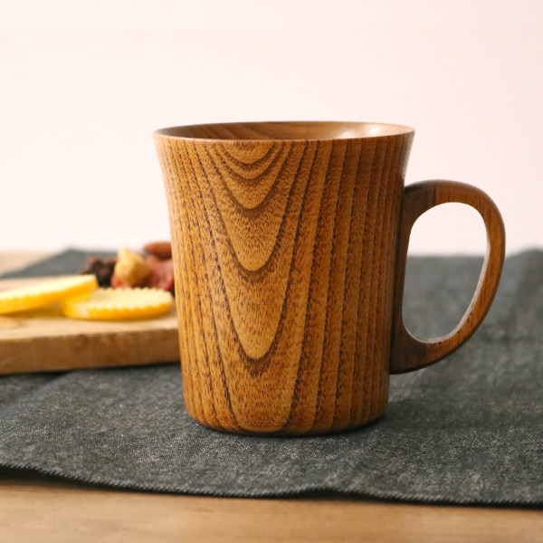 マグカップ 280ml 木製 漆 ティーカップ 天然木 食器 （ コップ マグ