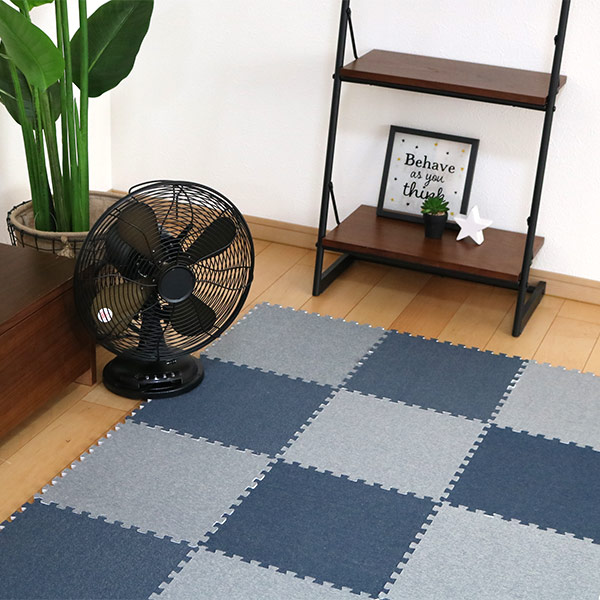 ジョイントマット デニム調 4枚入り 60cm 厚さ0.8cm 0.94畳分