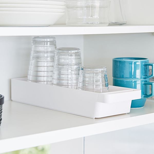 tower 山崎実業 ハンドル付きスリムグラス＆マグ収納 タワー