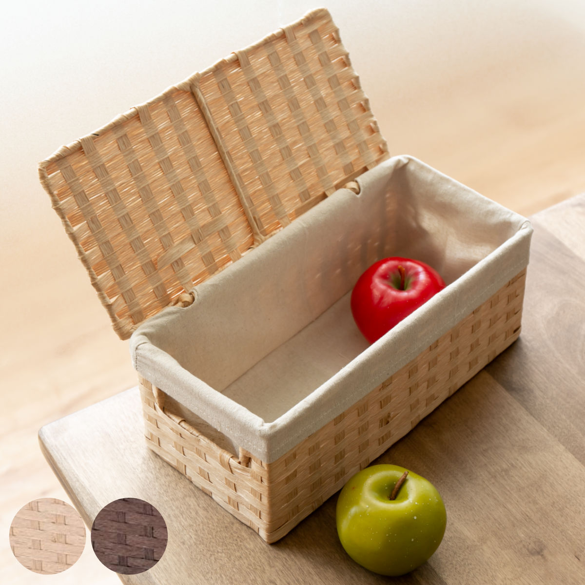 ちどり産業 収納 バスケット ペーパーバスケット ふた付き 58-90 約 幅