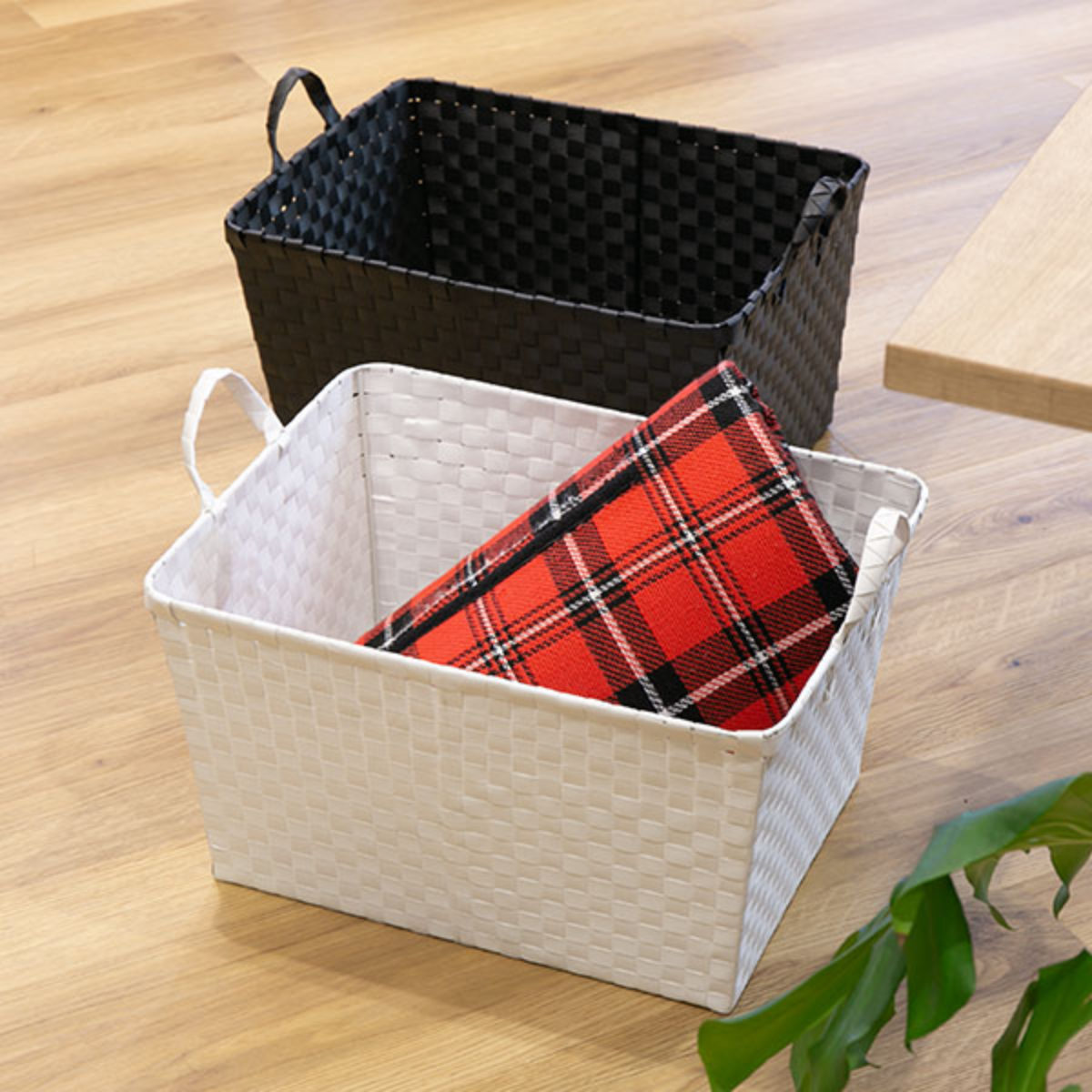 バスケット・かご 16個　まとめ売り　収納や荷物置き等 ちどり産業 バスケット PPバスケット 幅47×奥行36×高さ25cm ランドリー