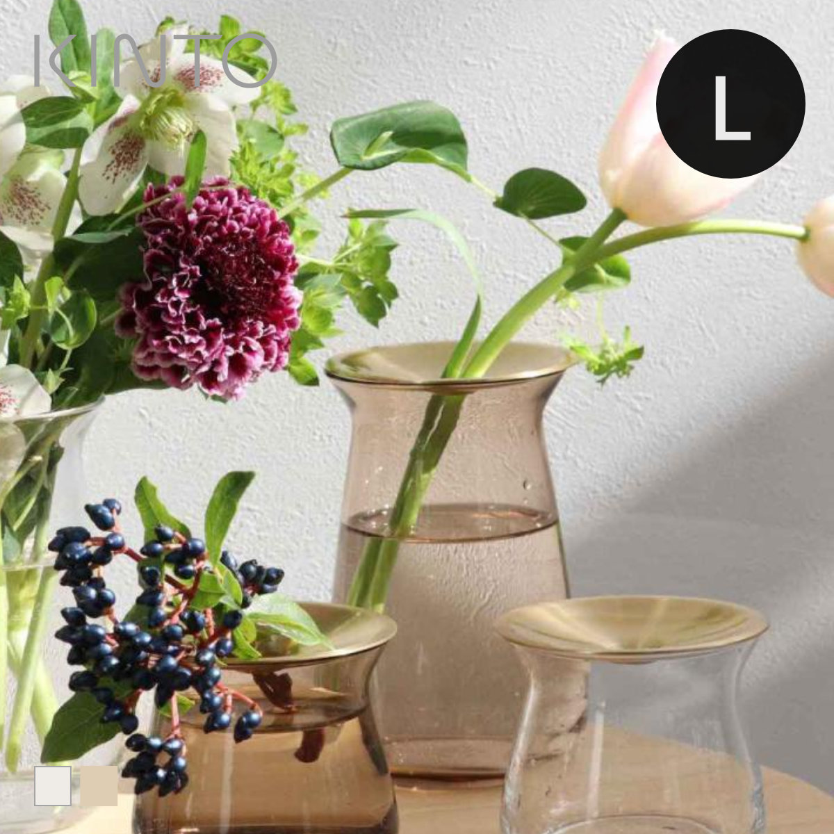 KINTO �L���g�[ LUNA �x�[�X 80x130mm �i �ԕr �K���X 8×13cm �^�J �Ԋ� �t�����[�x�[�X ��֑}�� �� �O���[�� �͔| �n�[�u �j