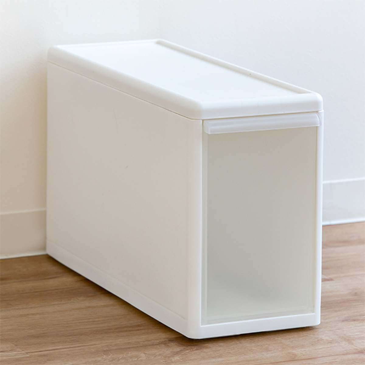収納ケース スリム L 幅17×奥行47×高さ28cm プラスチック 引き出し 収納 同色6個セット （ 収納ボックス 衣装 ケース ボックス 日本製 隙間収納 ）の画像