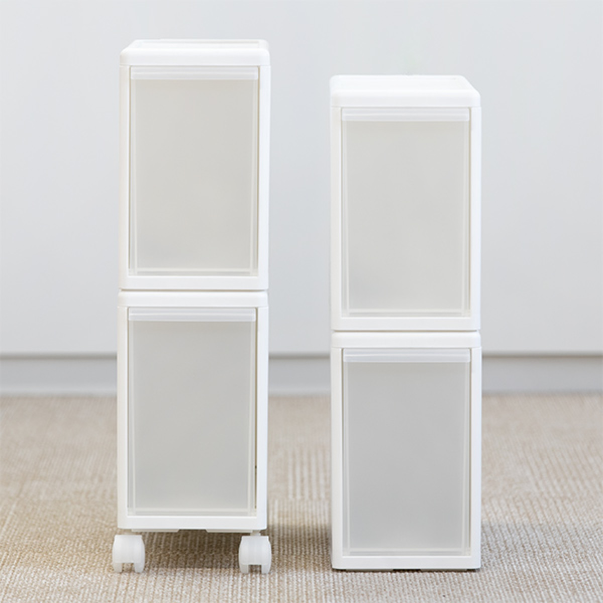 収納ケース スリム L 幅17×奥行47×高さ28cm プラスチック 引き出し 収納 同色6個セット （ 収納ボックス 衣装 ケース ボックス 日本製 隙間収納 ）の画像