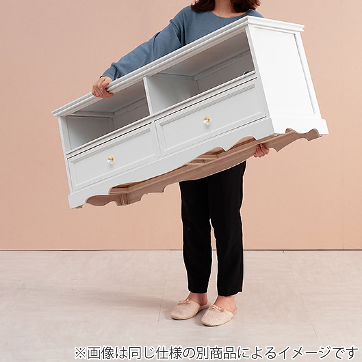 テレビ台 ローボード 木製 カントリー調 シャビーウッド 幅110cm （ 姫