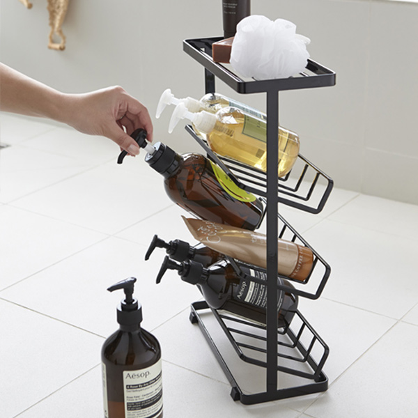 山崎実業 tower シャンプーラック バスラック 収納 3段 シャンプー