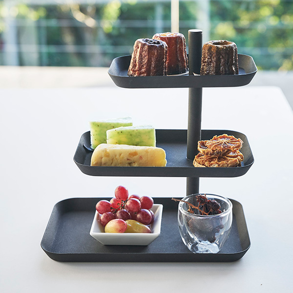 山崎実業 ケーキスタンド 3段 キッチントレー アクセサリースタンド