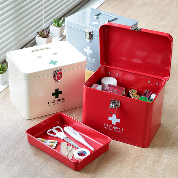 救急箱 収納ボックス Mサイズ 薬 2段 メディコ ファーストエイド