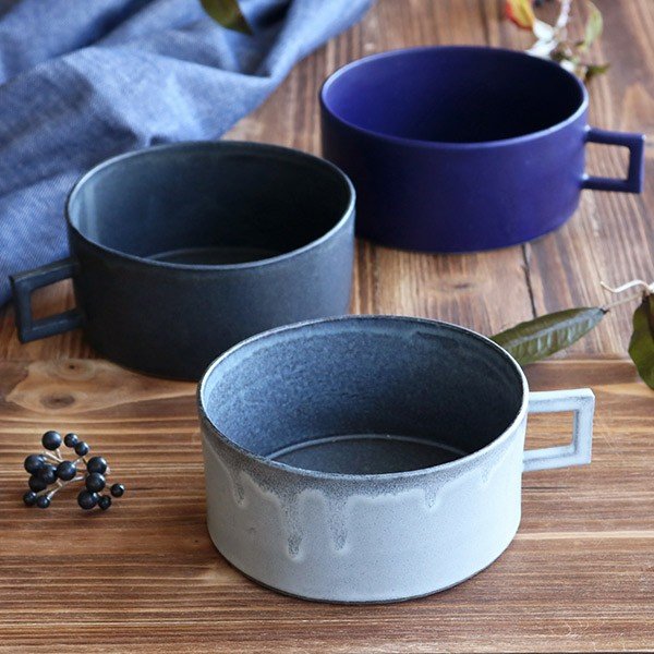 スープカップ 410ml ベニェ 洋食器 陶器 食器 笠間焼 日本製 （ スープ