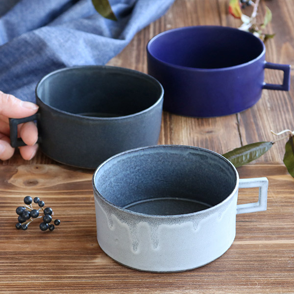 スープカップ 410ml ベニェ 洋食器 陶器 食器 笠間焼 日本製 （ スープ