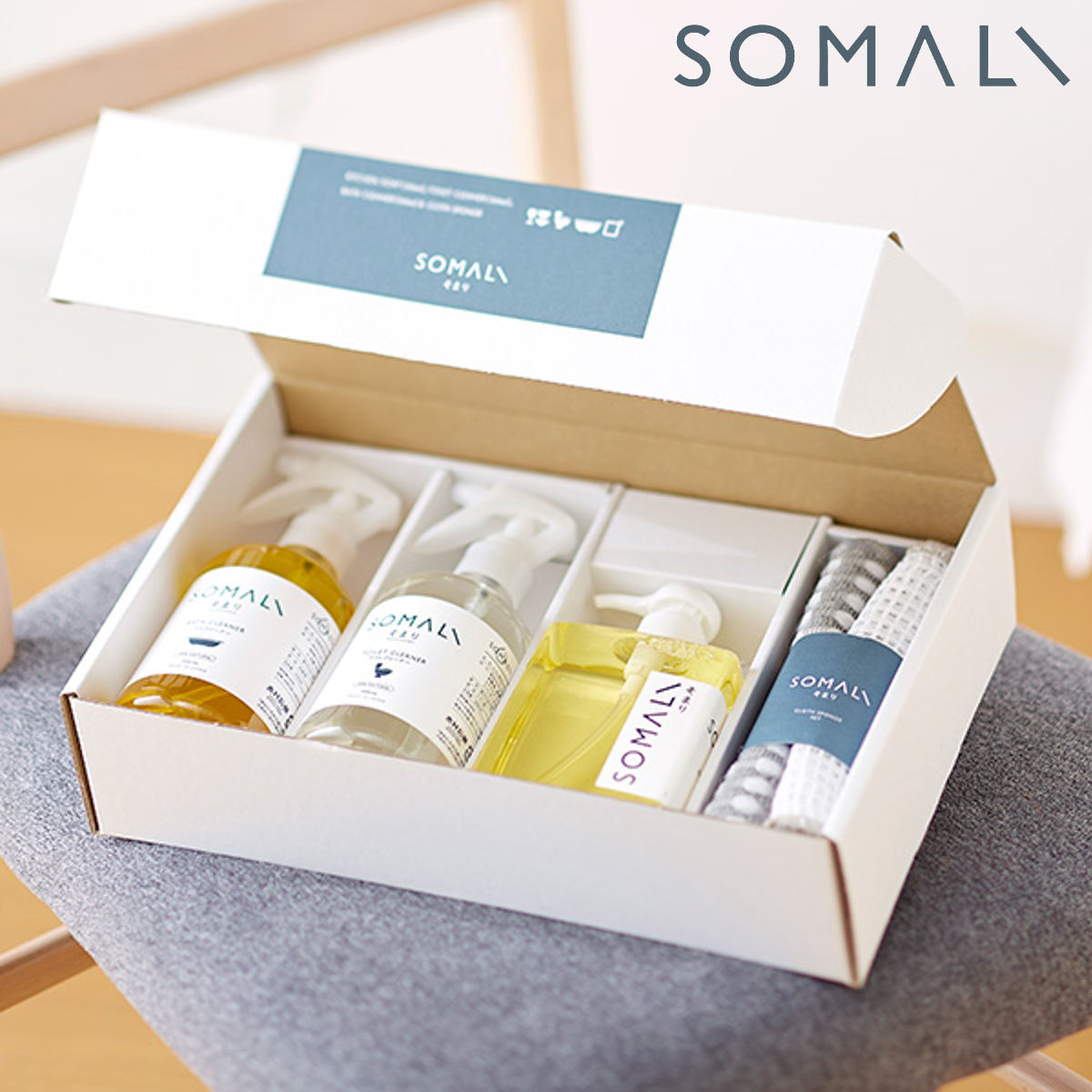 SOMALI キッチン洗剤 ギフトセット 水回り3点セット ギフトB （ そまり 石鹸 石けん 食器洗い洗剤 トイレ洗剤 お風呂洗剤 ）