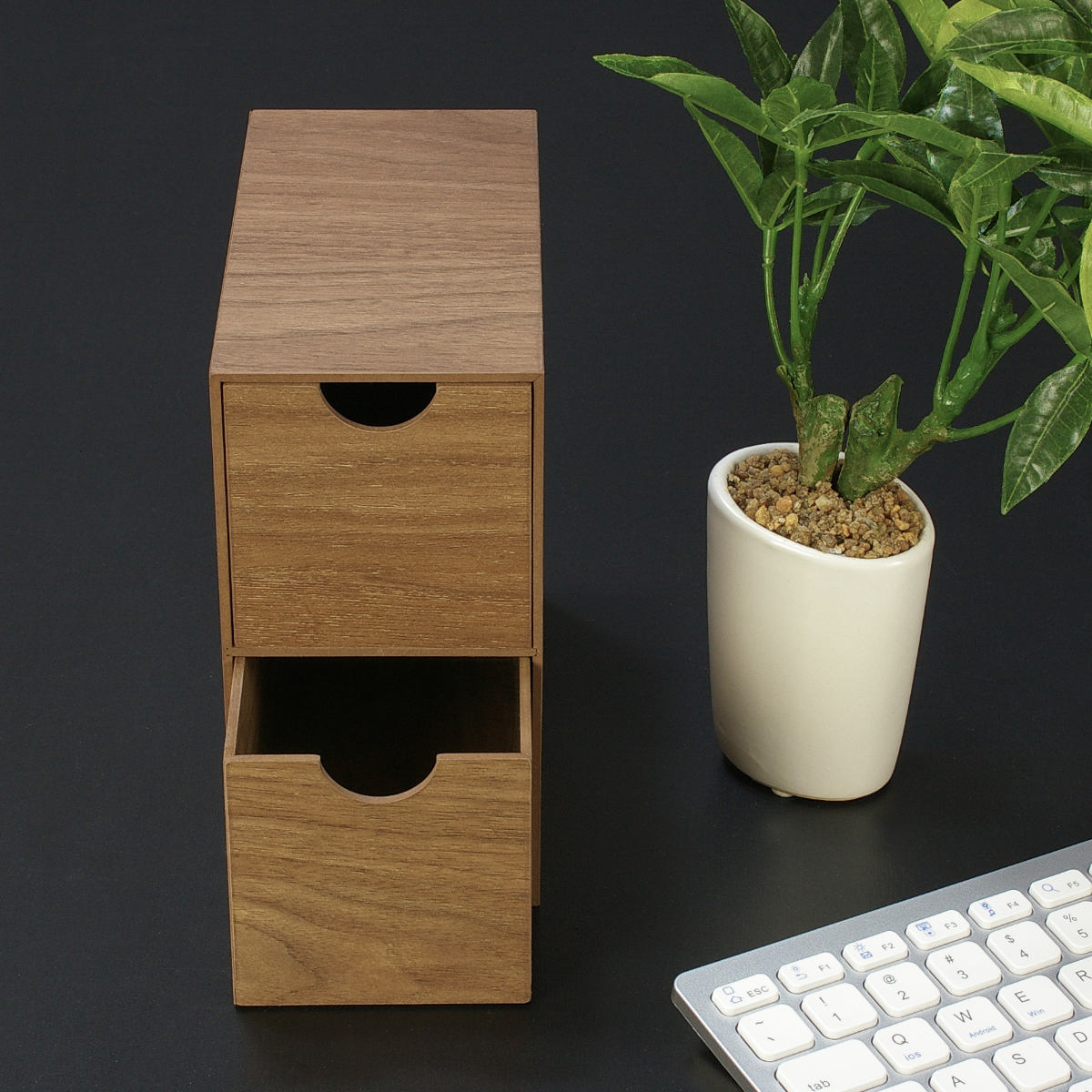 収納ボックス ミニ収納BOX バスク BOSK 卓上 収納 引出 （ 2段 引出し