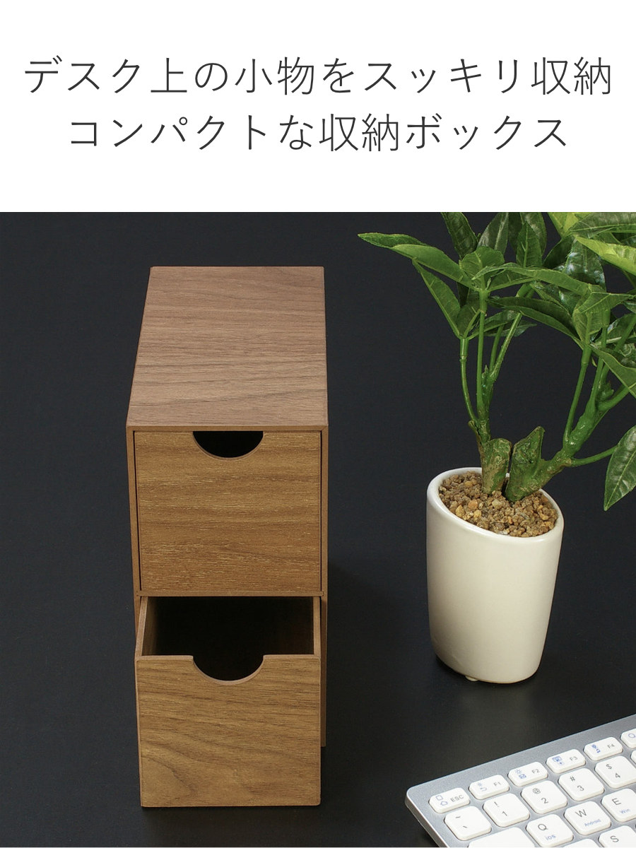 収納ボックス ミニ収納BOX バスク BOSK 卓上 収納 引出 （ 2段 引出し