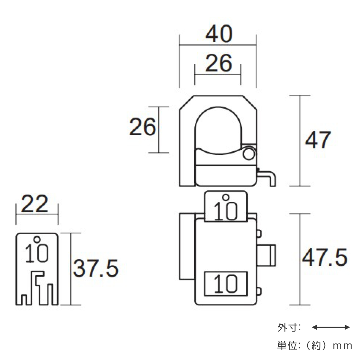 業務用傘立て 45本用 カギ付 標準タイプ ア...の詳細画像3
