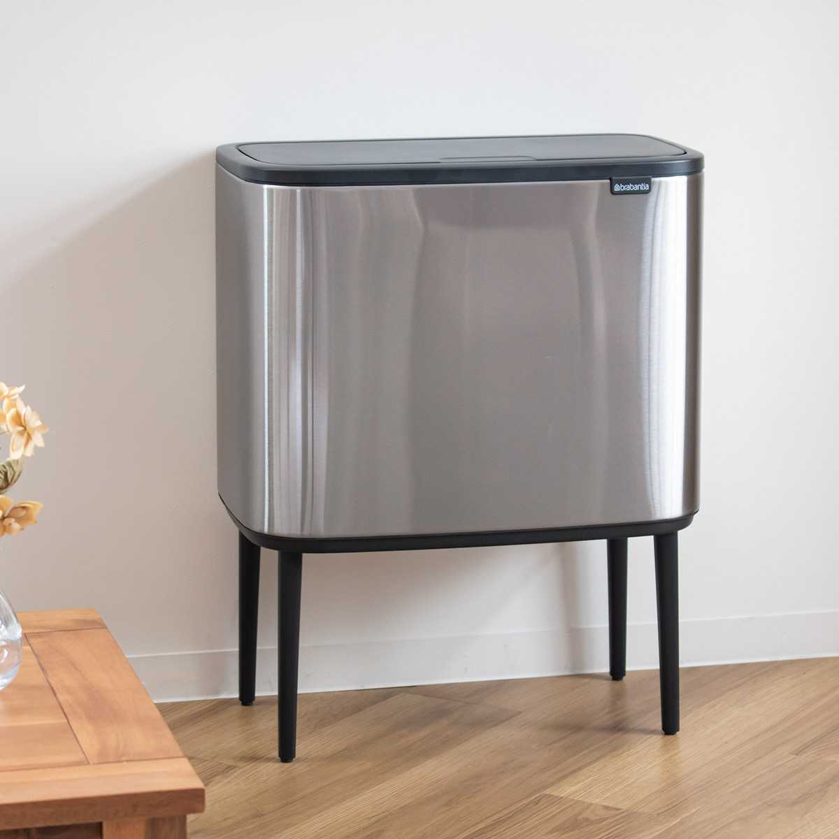 Brabantia ブラバンシア Boタッチビン 11L×3　 分別ゴミ箱 brabantia（ブラバンシア） ゴミ箱 3×11L Boタッチビン FFPマット