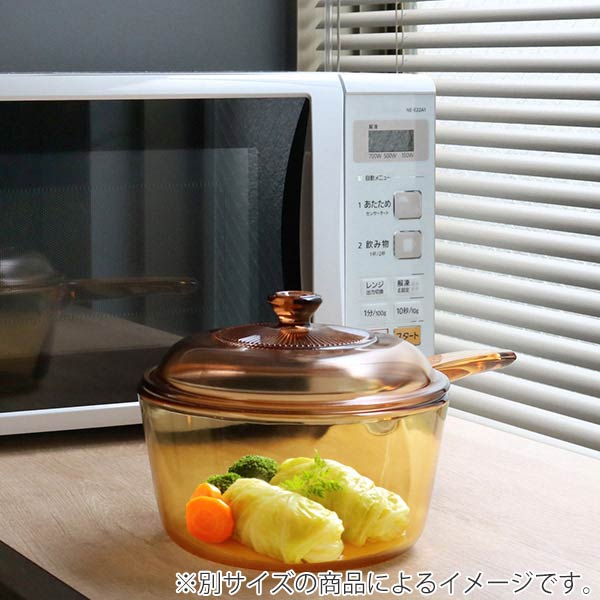 パール金属 両手鍋 1.5L ガラス製 VISIONS クックポット （ ガス火専用