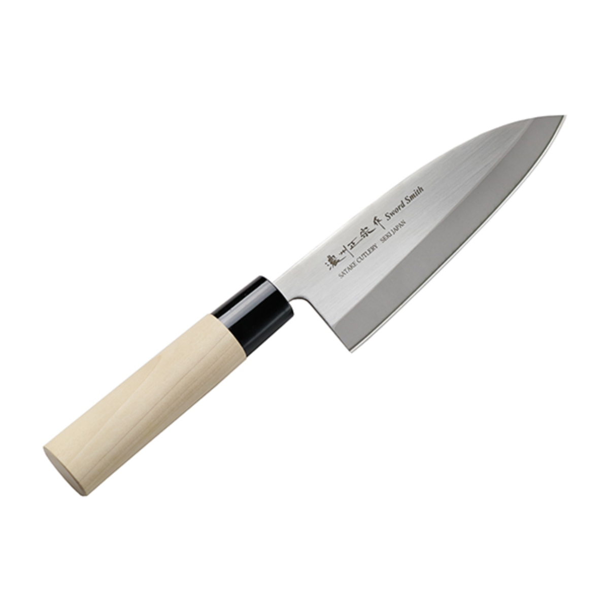 15センチ出刃庖丁　新品 出刃包丁 15.5cm 濃州正宗 日本製 ステンレス 白木柄 （ 出刃 包丁 魚