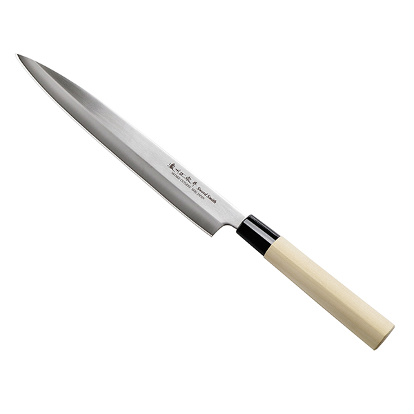 刺身包丁 24cm 濃州正宗 日本製 ステンレス 白木柄 （ 刺身 包丁 柳刃