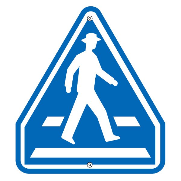 日本緑十字社 標識 道路標識 上下穴タイプ 無反射 横断歩道 道路407-A