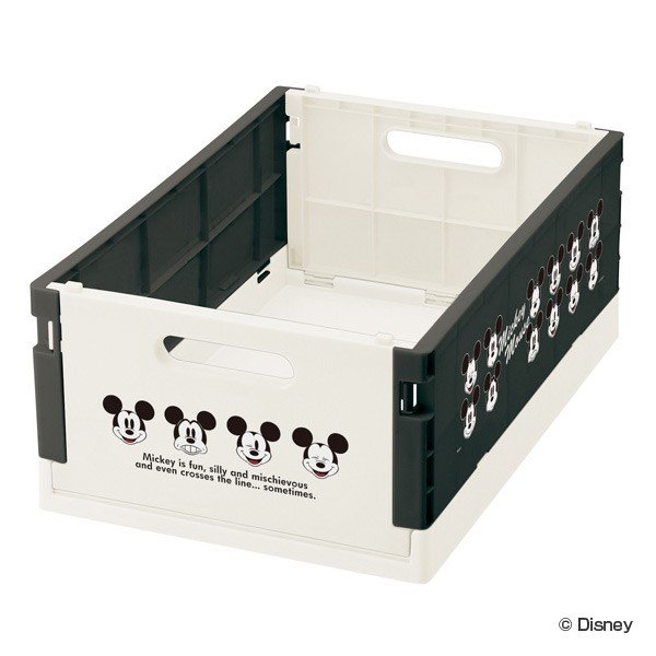 ディズニー　ミッキーマウス　収納缶 2個セット Disney（ディズニー） 折りたたみコンテナ M ミッキーマウス MK Faces