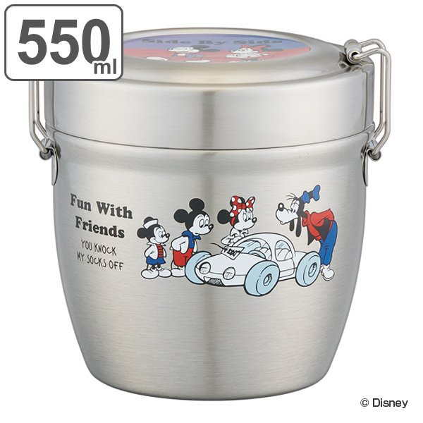 ミッキーマウス ステンレス 　　　　　　　弁当箱 蓋付き Disney（ディズニー） 弁当箱 保温 620ml カフェ丼 ミッキーマウス