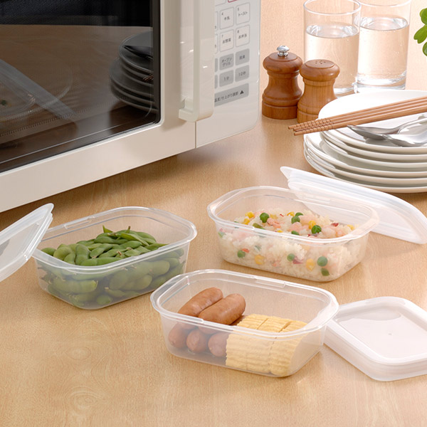 イノマタ化学 保存容器 S・M・L 3個ずつセット 角型 楽ちんパック