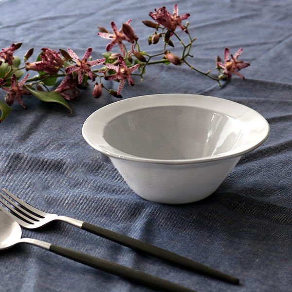 ボウル 14cm リム Calin 皿 洋食器 陶器 日本製 （ スープ皿 電子