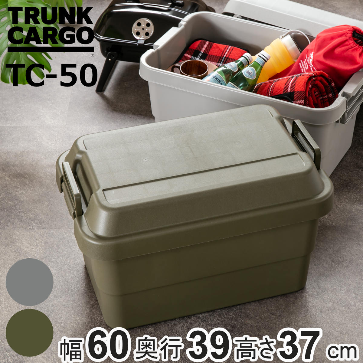 RISU（リス） 収納ボックス 幅60×奥行39×高さ37cm トランクカーゴ