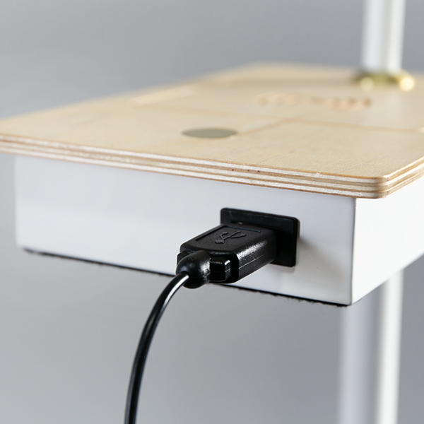 イシグロ フロアライト LED付き 3段階調光 充電機能付き タッチ