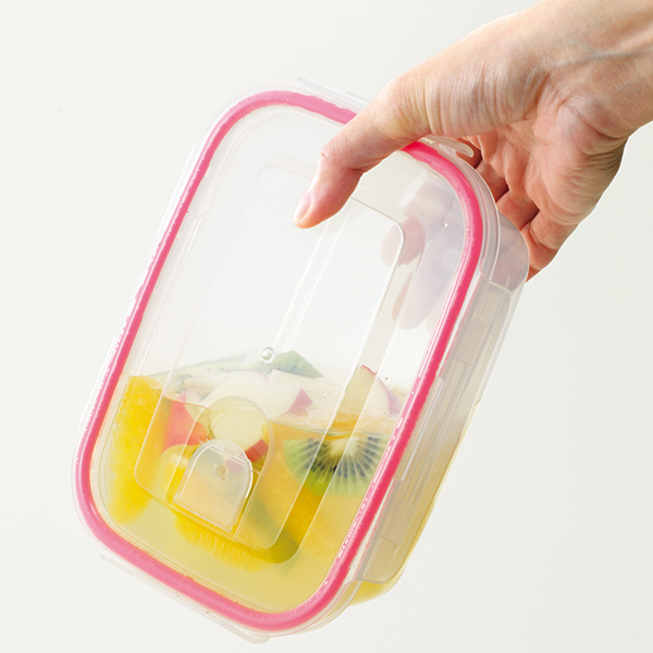 保存容器 400ml 2個入り 液漏れしない スマートフラップ&ロックス 角型