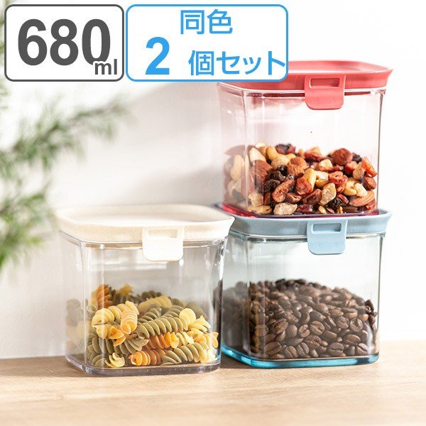 �ۑ��e�� �v���X�`�b�N�� 680ml M�T�C�Y 2�Z�b�g �X�^�b�L���O�ł��� �L���j�X�^�[ ���f���[���v���X �i �X�g�b�J�[ ���������� �V���R���p�b�L�� �j