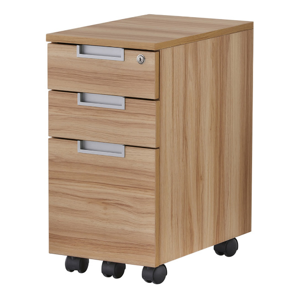 法人限定） デスクワゴン スリム 引出し 3段 Assort 約幅32cm