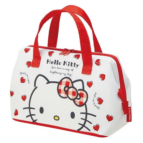 スケーター ランチバッグ 保冷 がま口型 ハローキティ Red Heart
