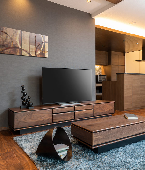 テレビ台 ローボード ウォールナット材 シンプルデザイン TALLO 幅