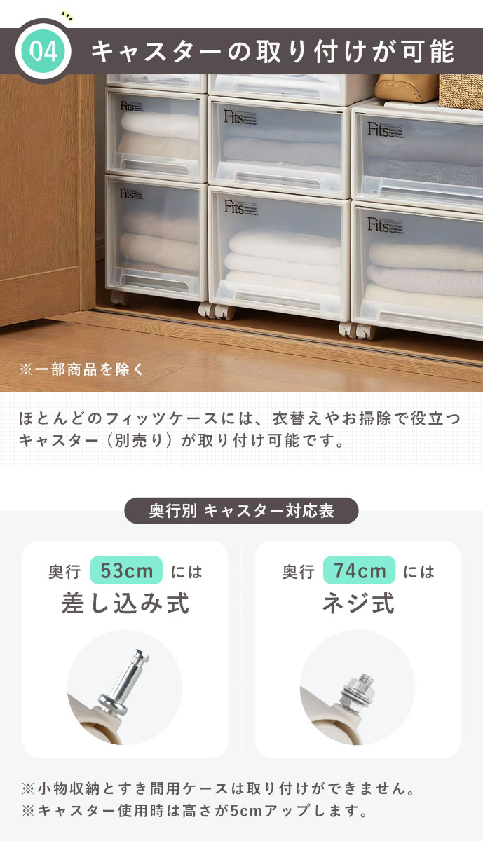 Fits 収納ケース フィッツケース クローゼット ワイドL-53 2個セット