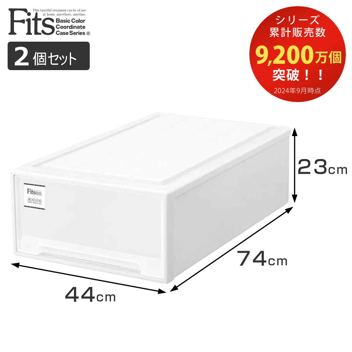 Fits 収納ケース フィッツケース ロングL 2個セット （ フィッツ MONO